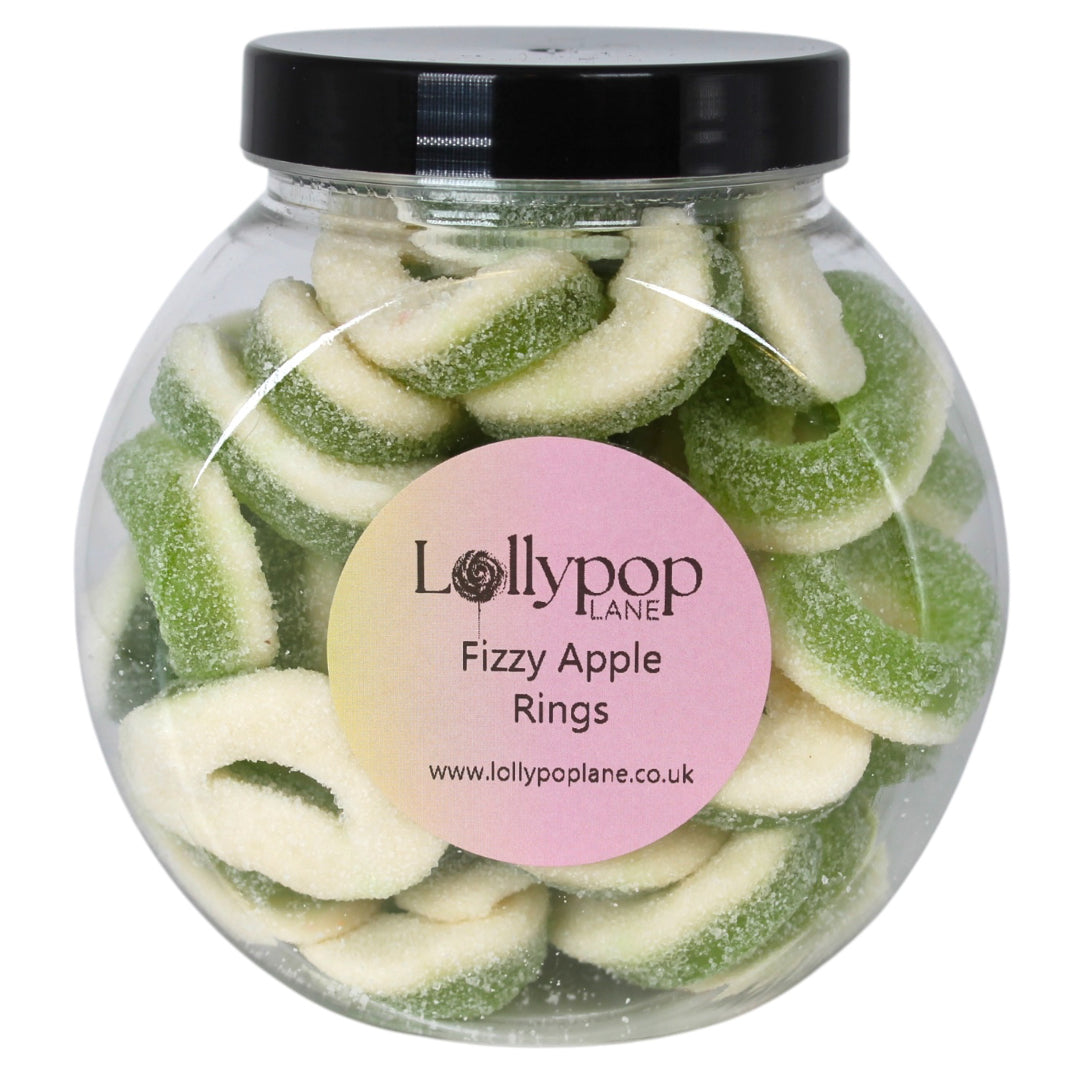 Fizzy Apple Rings Mini Sweet Jar - 400g