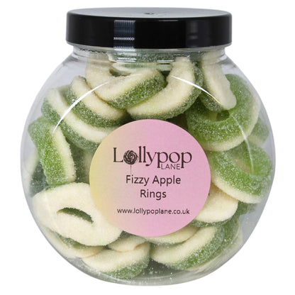 Fizzy Apple Rings Mini Sweet Jar - 400g