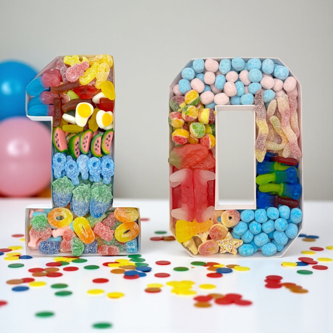 Lollypop Lane Birthday or Any Occasion Numbers Filled With Sweets