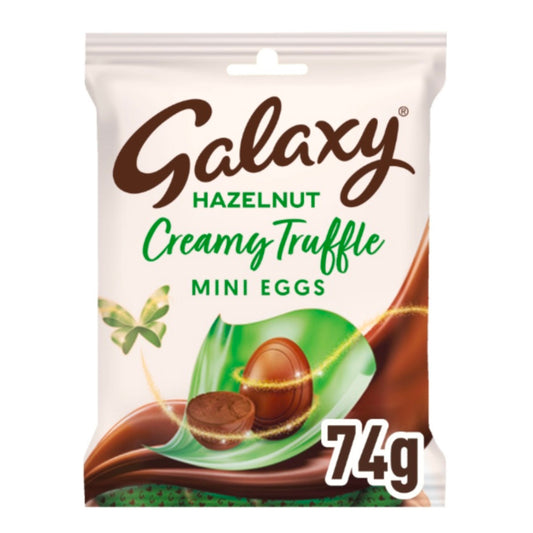 Galaxy Milk Chocolate & Hazelnut Truffles Mini Eggs Bag 74g