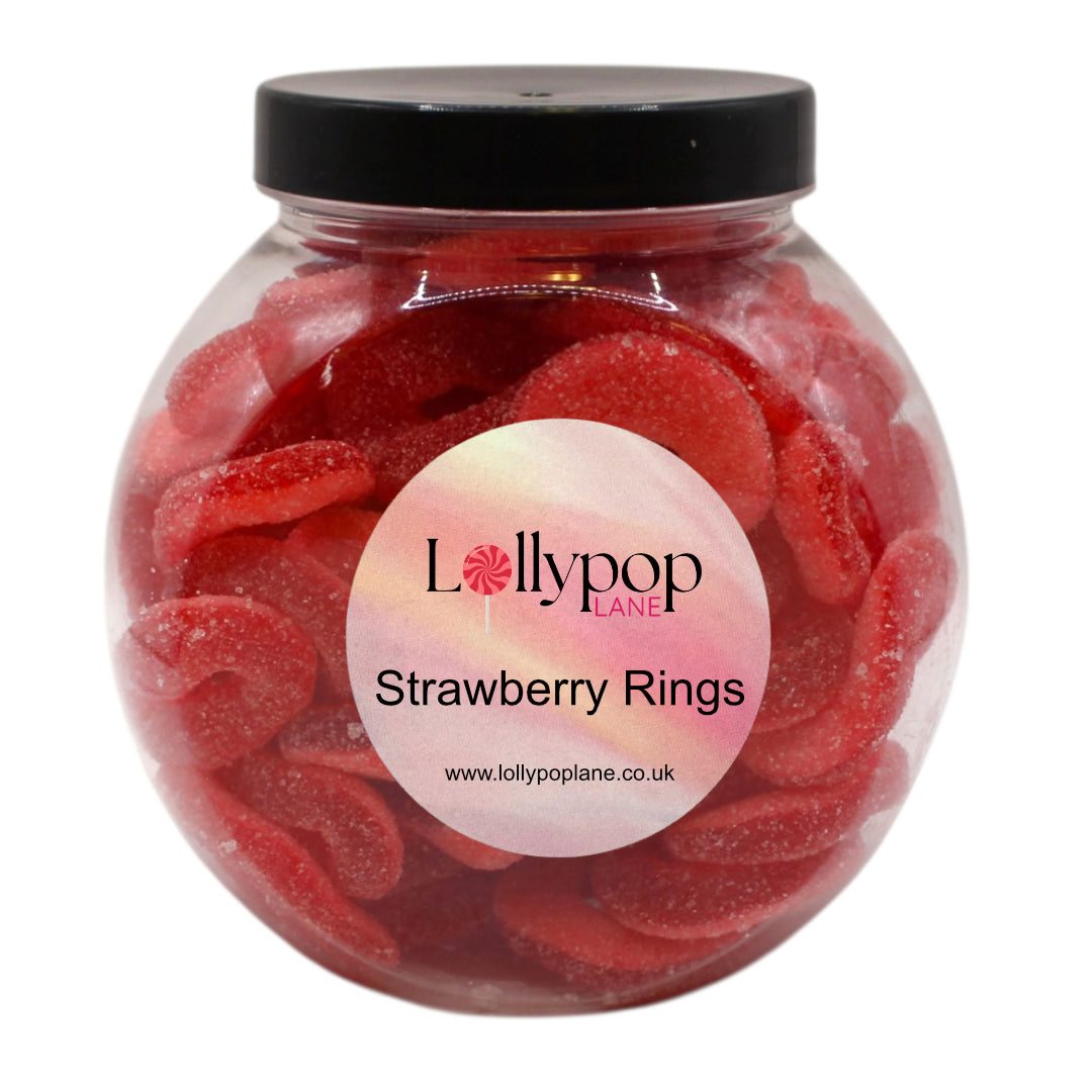 Dulce Plus Sour Strawberry Rings Mini Sweet Jar - 400g