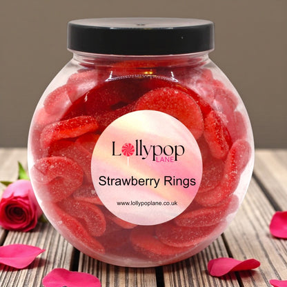 Dulce Plus Sour Strawberry Rings Mini Sweet Jar - 400g