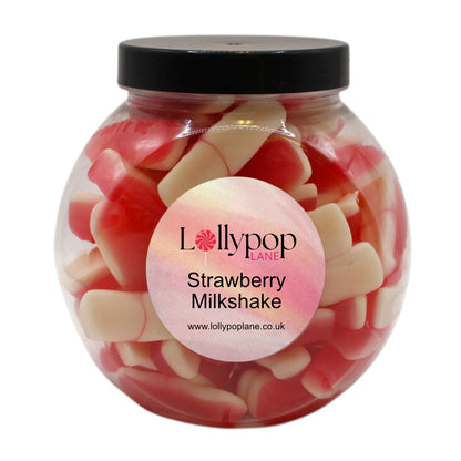 Pink & White Milkshake Bottles Mini Sweet Jar