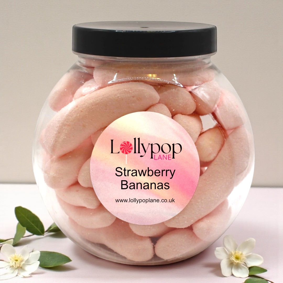 Sour Strawberry Foam Bananas Mini Sweet Jar