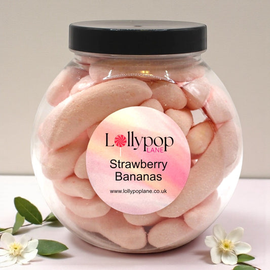 Sour Strawberry Foam Bananas Mini Sweet Jar