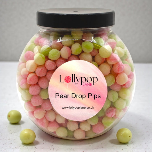 Lollypop Lane Pear Drop Pips Mini Sweet Jar
