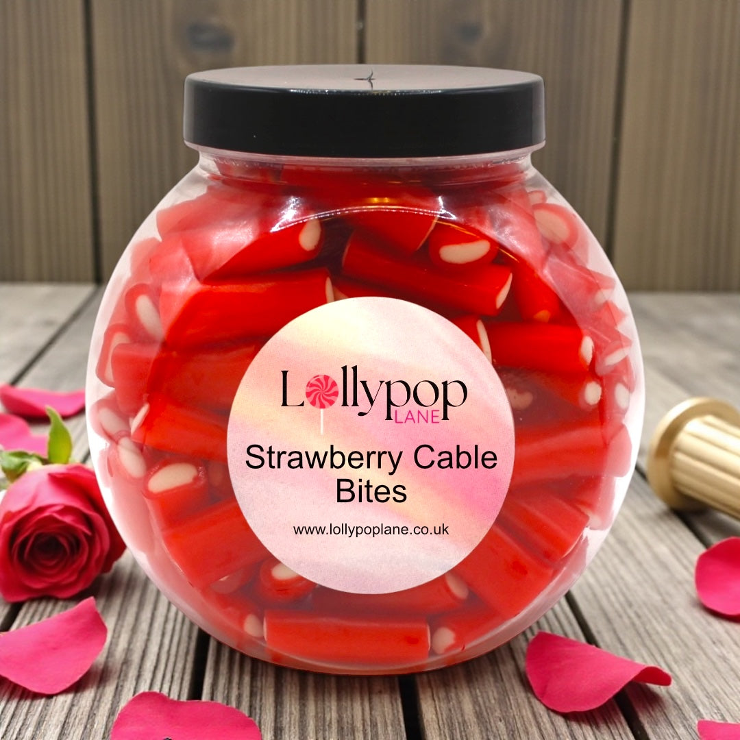 Strawberry Cable Bites Mini Sweet Jar