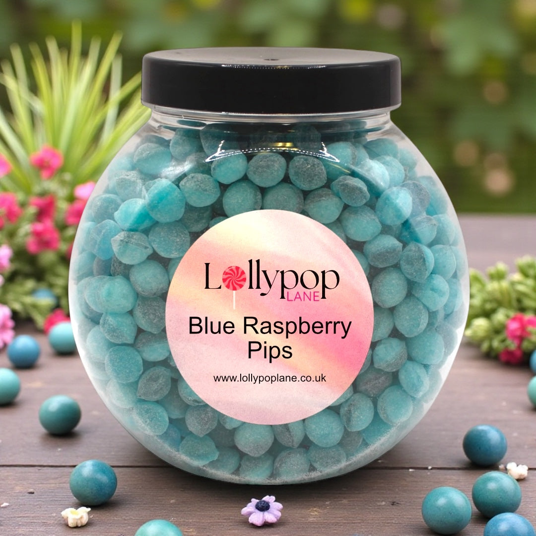 Simps Blue Raspberry Blue Raspberry Pips Mini Sweet Jar – Lollypop Lane