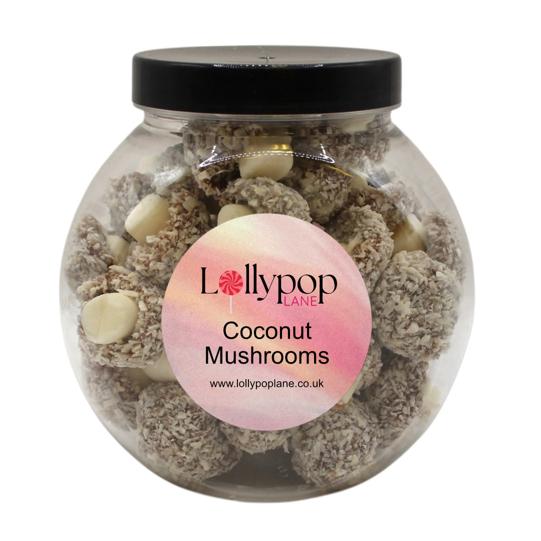 Lollypop Lane Taveners Coconut Mushrooms Mini Sweet Jar