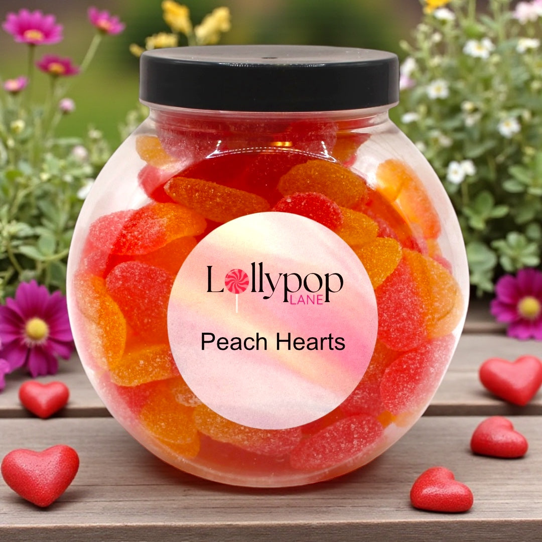 Vidal Peach Hearts Mini Sweet Jar