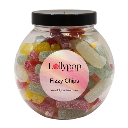 Lollypop lane Fizzy Chips Mini Sweet Jar