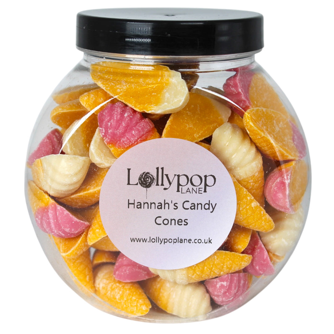 Hannah's Candy Cones Mini Sweet Jar - 400g