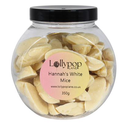Hannah's Chocolate White Mice Mini Sweet Jar - 350g