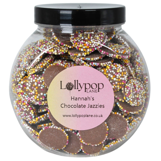 Hannah's Milk Chocolate Jazzies Mini Sweet Jar - 400g
