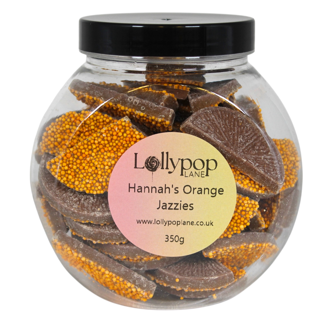 Hannah's Orange Jazzies Mini Sweet Jar - 350g