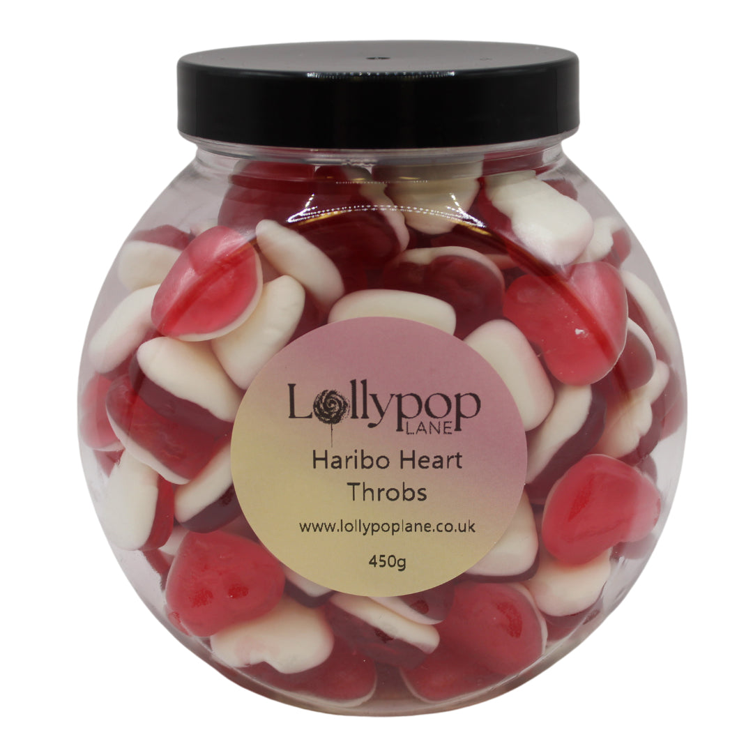 Haribo Heart Throbs Mini Sweet Jar 450g Lollypop Lane haribo-heart-throbs-mini-sweet-jar-450g-lollypop-lane