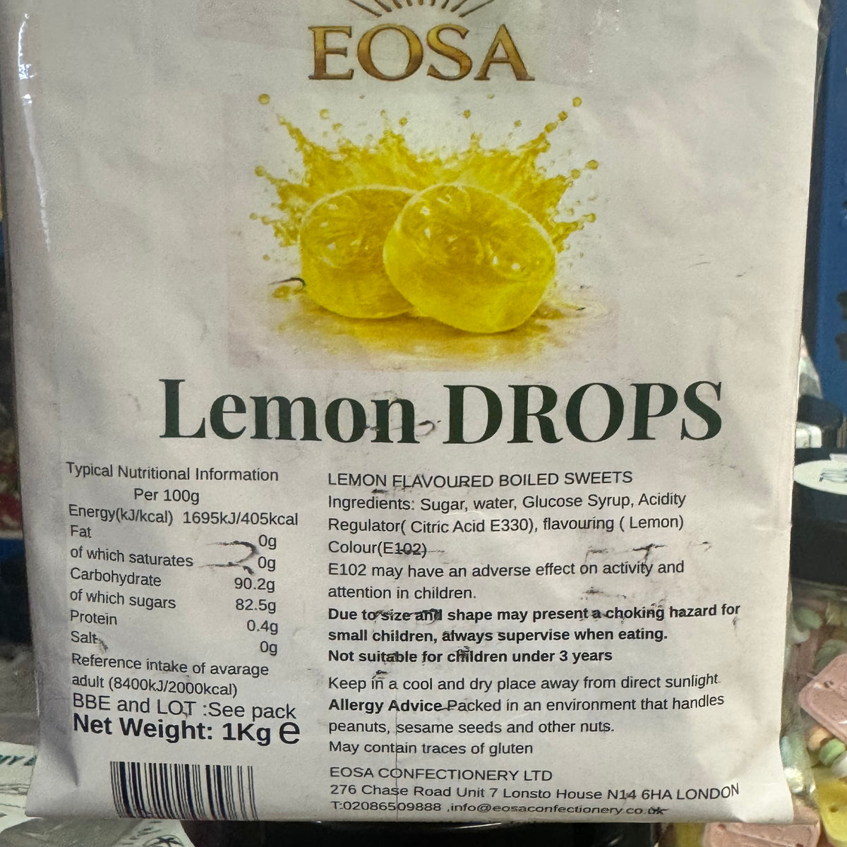 EOSA Lemon Drops Boiled Sweets