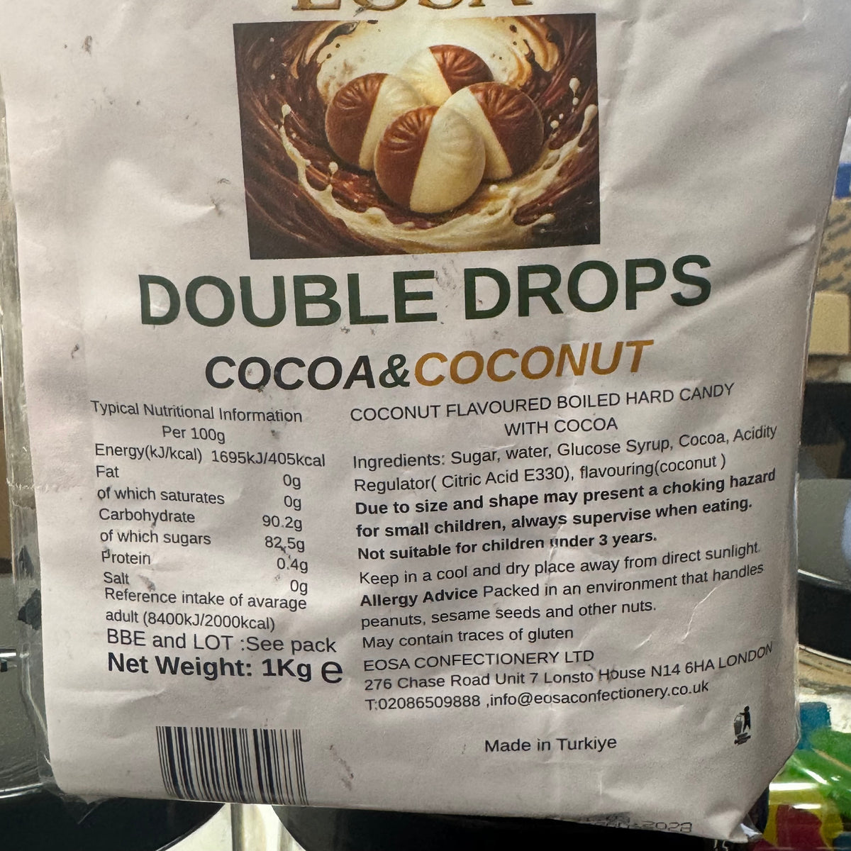 EOSA Coco And Coconut Drops Boiled Sweets