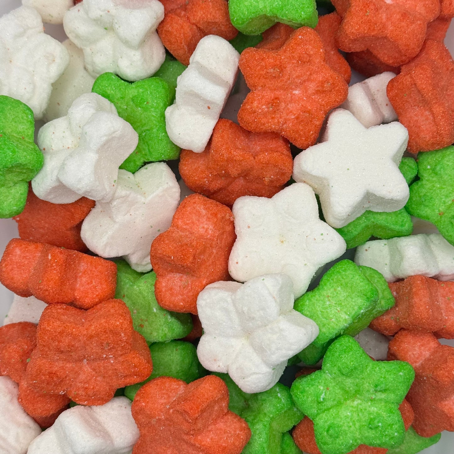 Christmas Green Red and White Mallow Stars Pick n Mix