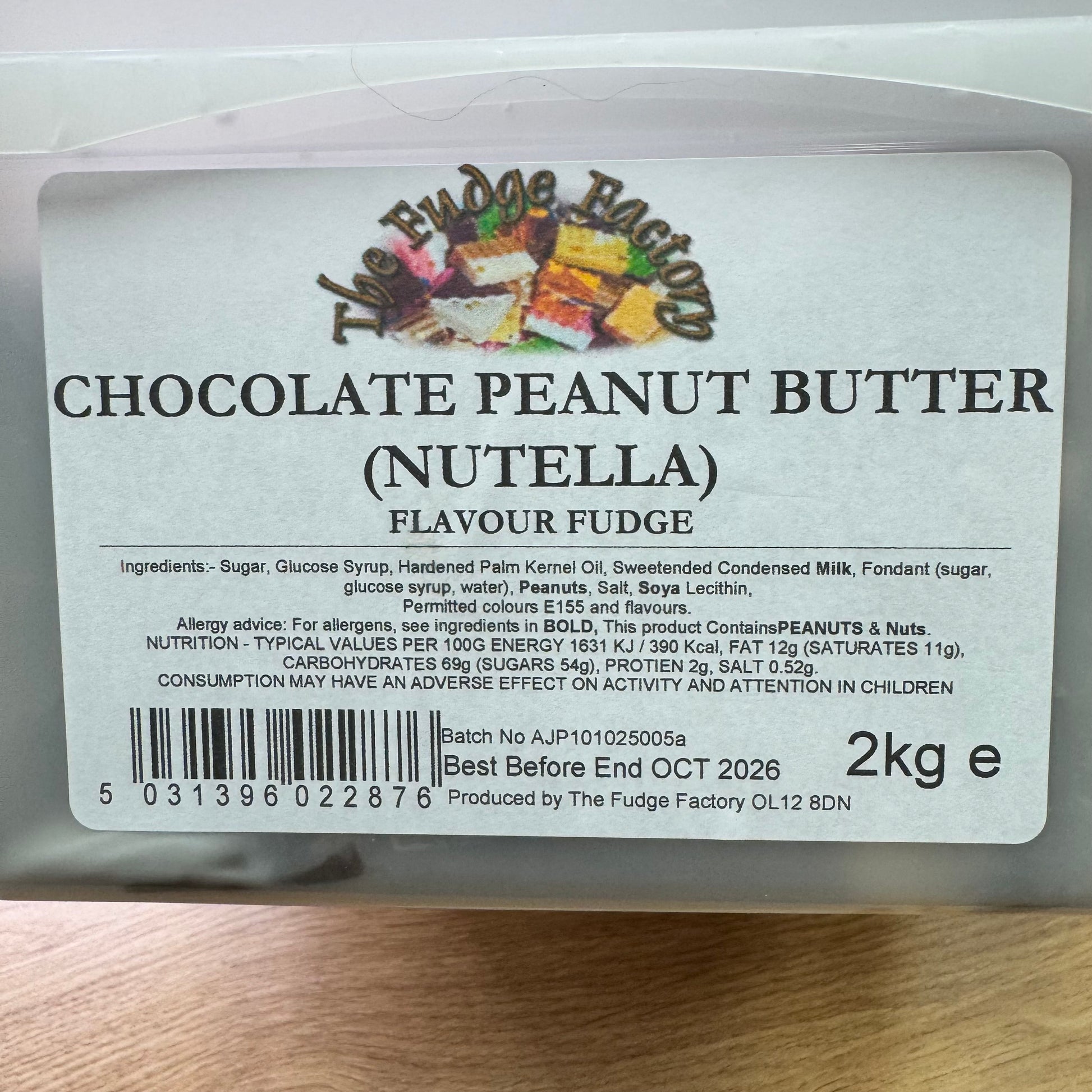 The Fudge Factory Peanut Nutella Fudge