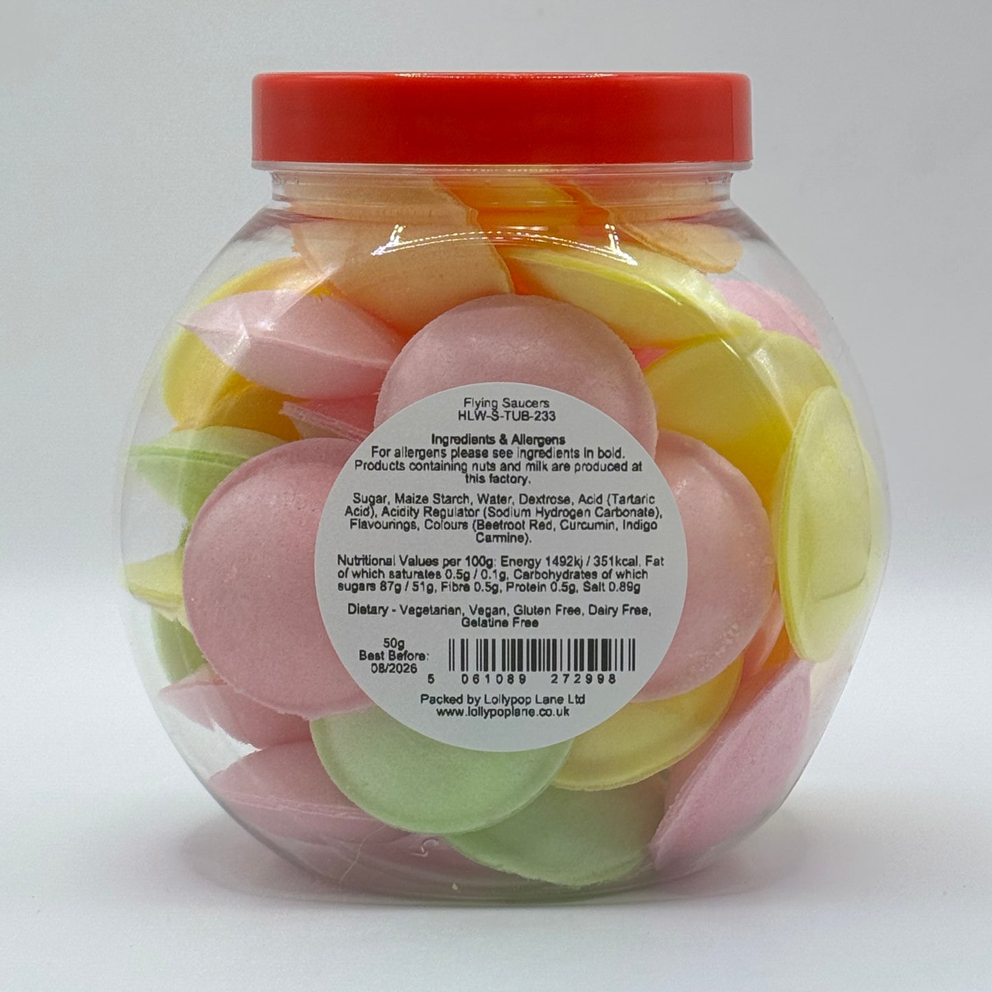 Flying Saucers Sweet's in a  Jar - 50g