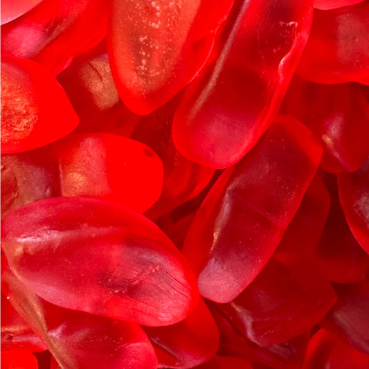 Juicy Red Lips Sweets close up