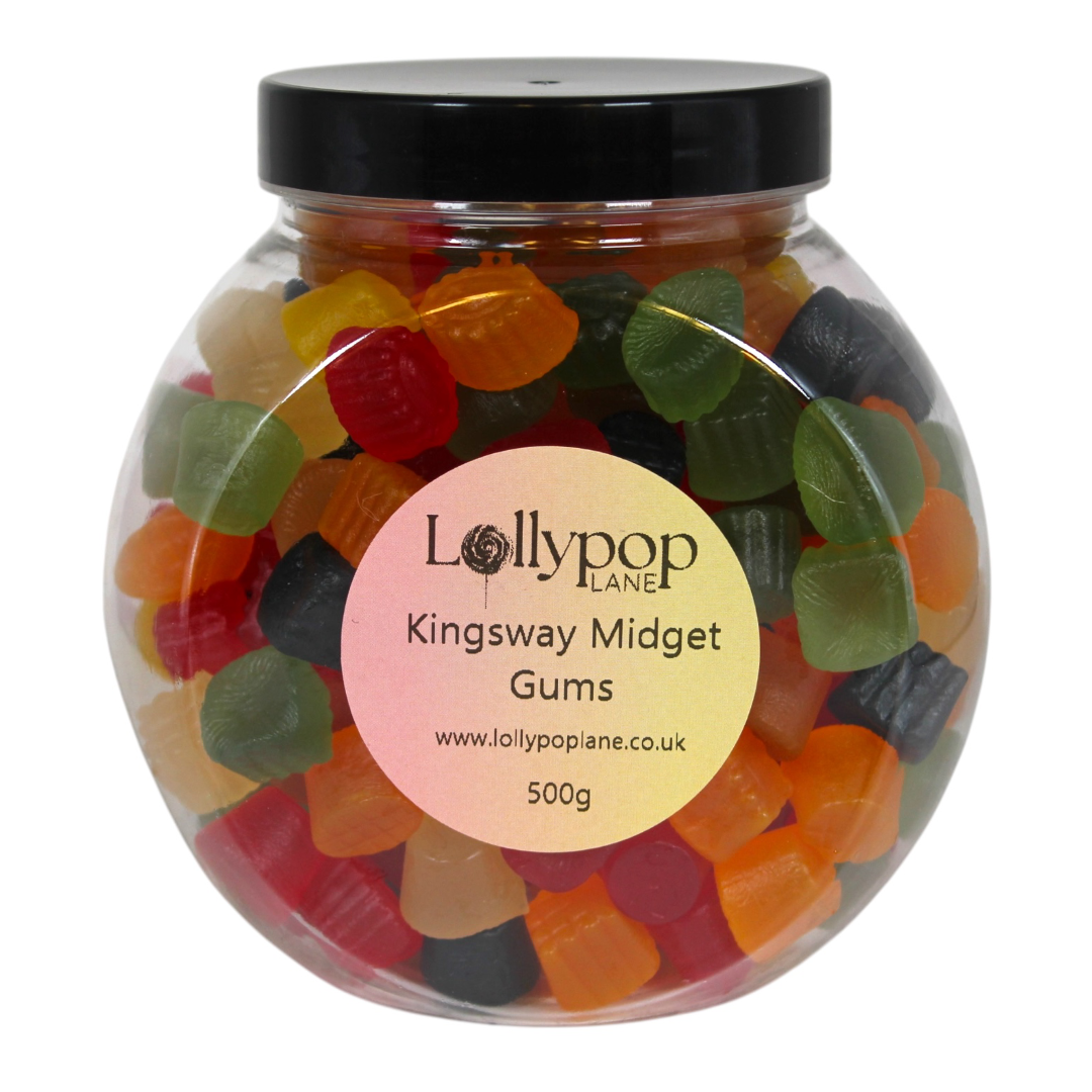 Kingsway Midget Gums Mini Sweet Jar - 500g