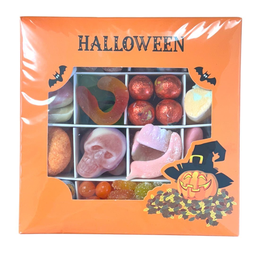 Lollypop Lane Halloween gift box filled with spooky treats.