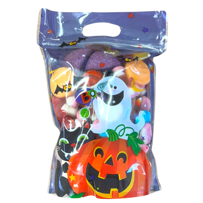 Lollypop Lane Halloween themed 400g sweet pouch filled with spooky sweet treats.