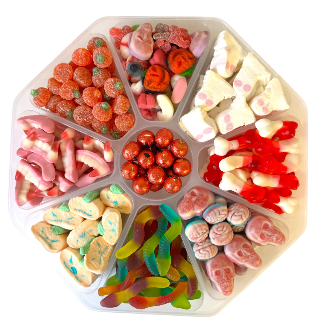 Lollypop Lane Spooky Halloween Sweet Platter without a lid.