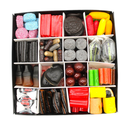 Valentine Liquorice Sweet Gift Box (16 Sweets) on a white background.