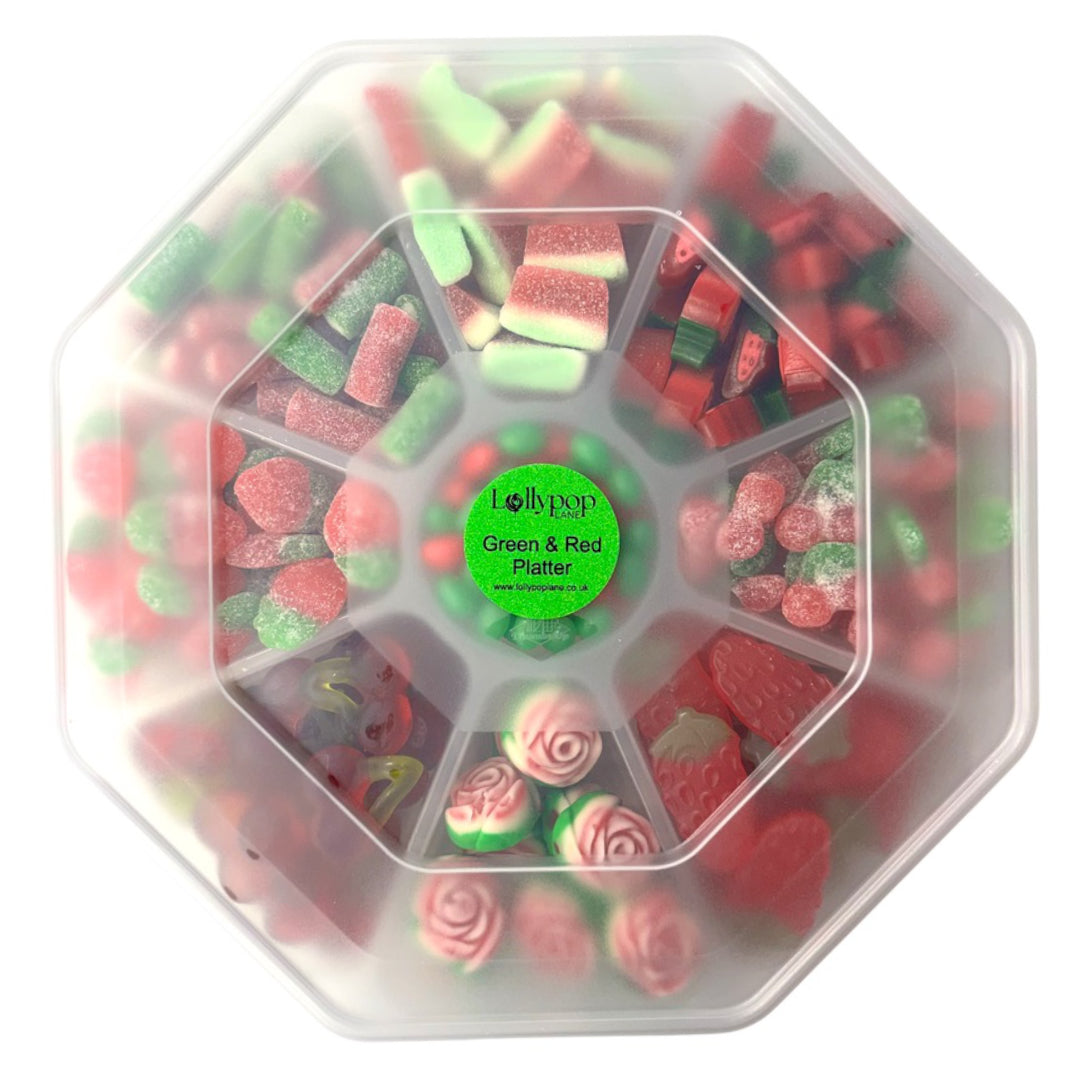 Red and Green Pick n Mix Sweet Platter
