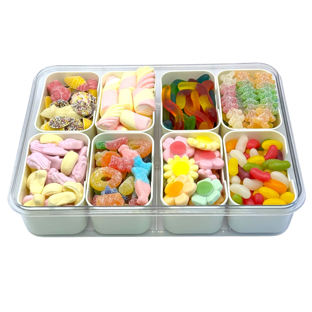 Snackle Box with 8 Compartments for Pick n Mix Sweets