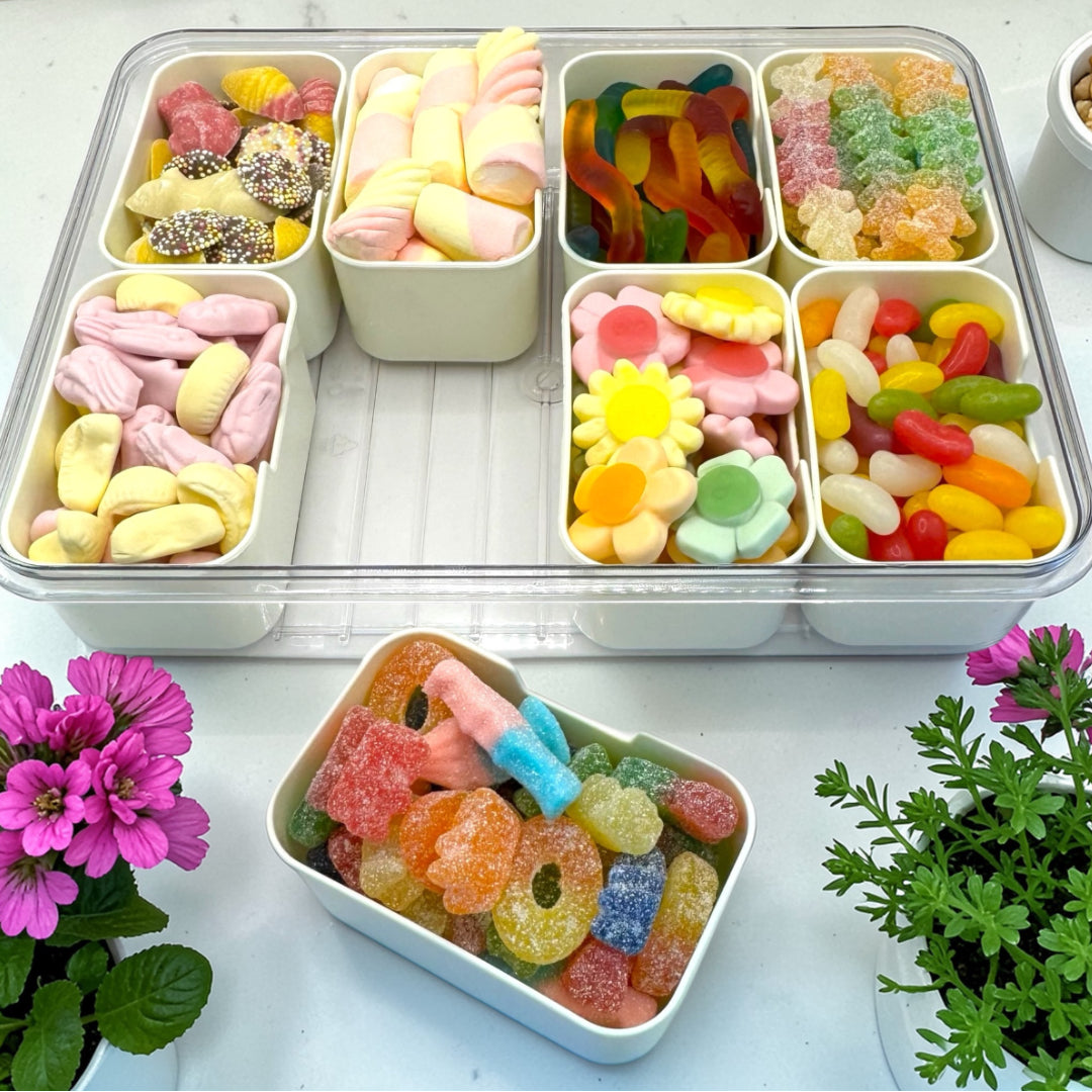 Snackle Box with 8 Compartments for Pick n Mix Sweets