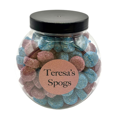 Lollypop Lane Create and Personalise your Mini Sweet Jar filled with jelly spogs on a white background