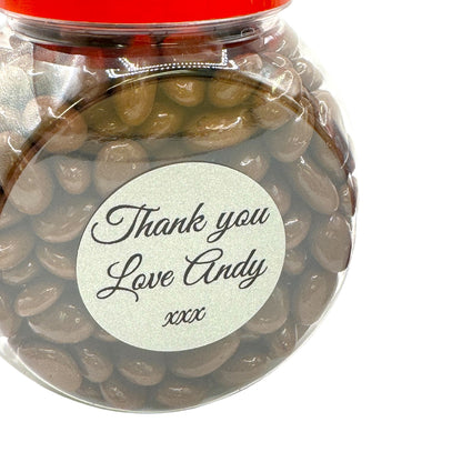 Lollypop Lane Create and Personalise your Mini Sweet Jar with Thank you label