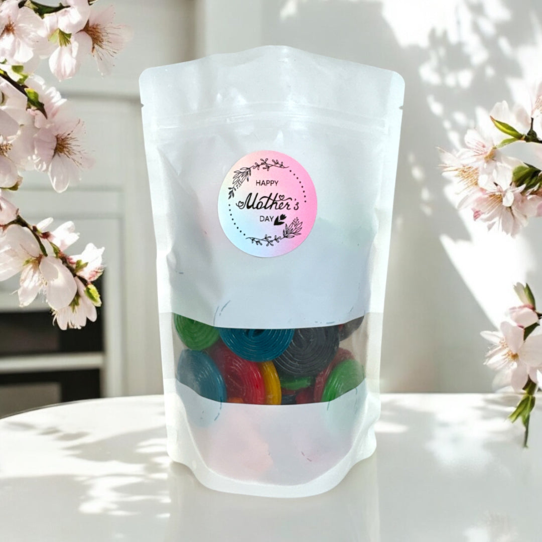 Mother's Day Liquorice Wheels Pouch - 500g