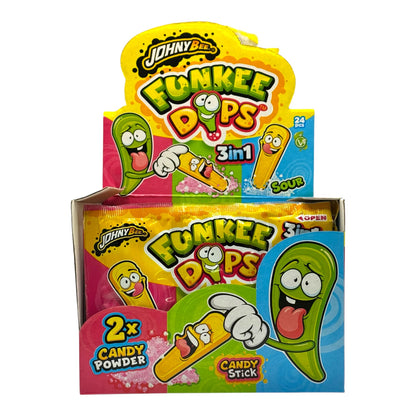 Funkee Dips 3 in 1 Sour Blueberry, Sour Strawberry and Sour Lemon Candy Powder 