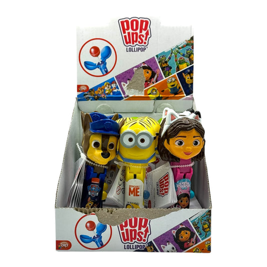 Novelty themed pop ups with push up lollipops 10g