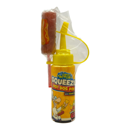 Crazy Candy Factory Squeezie Hot Dog Lolly Pop Qty 1 80g