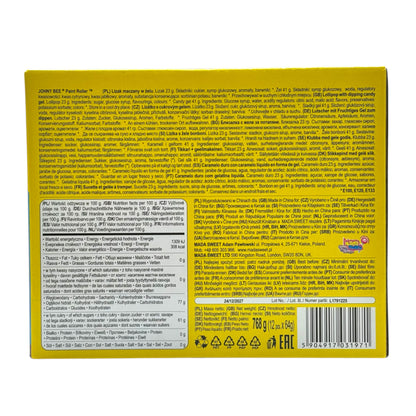Johnny Bee Paint Roller Gel 23g Yellow box with text and a barcode on a white background