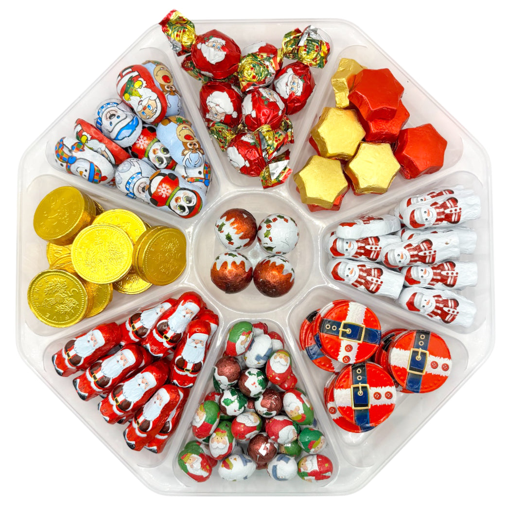 Lollypop Lane Wrapped Milk Chocolate Sweets Pick n Mix Sweets Platter Chocolate 1.4kg on a white background