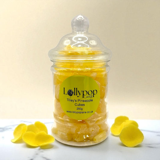 Tilley's Pineapple Cubes Victorian Jar 250g