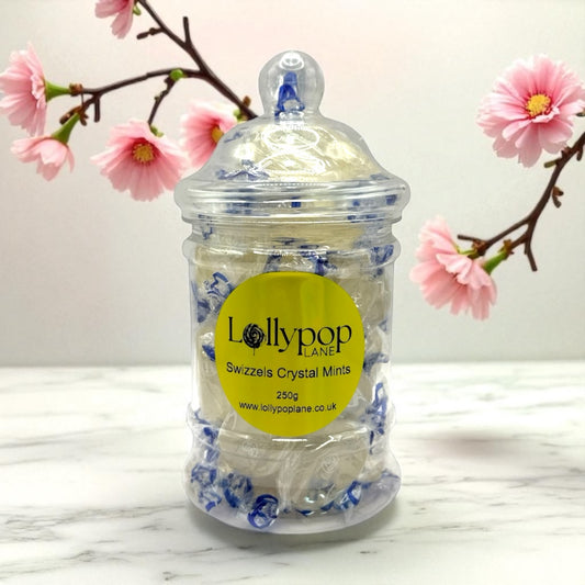 Swizzels Crystal Mints Victorian Jar 250g with personalised label