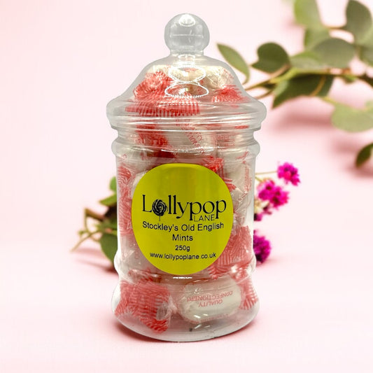 Stockley's Old English Mints Victorian Jar 250g personalised gift