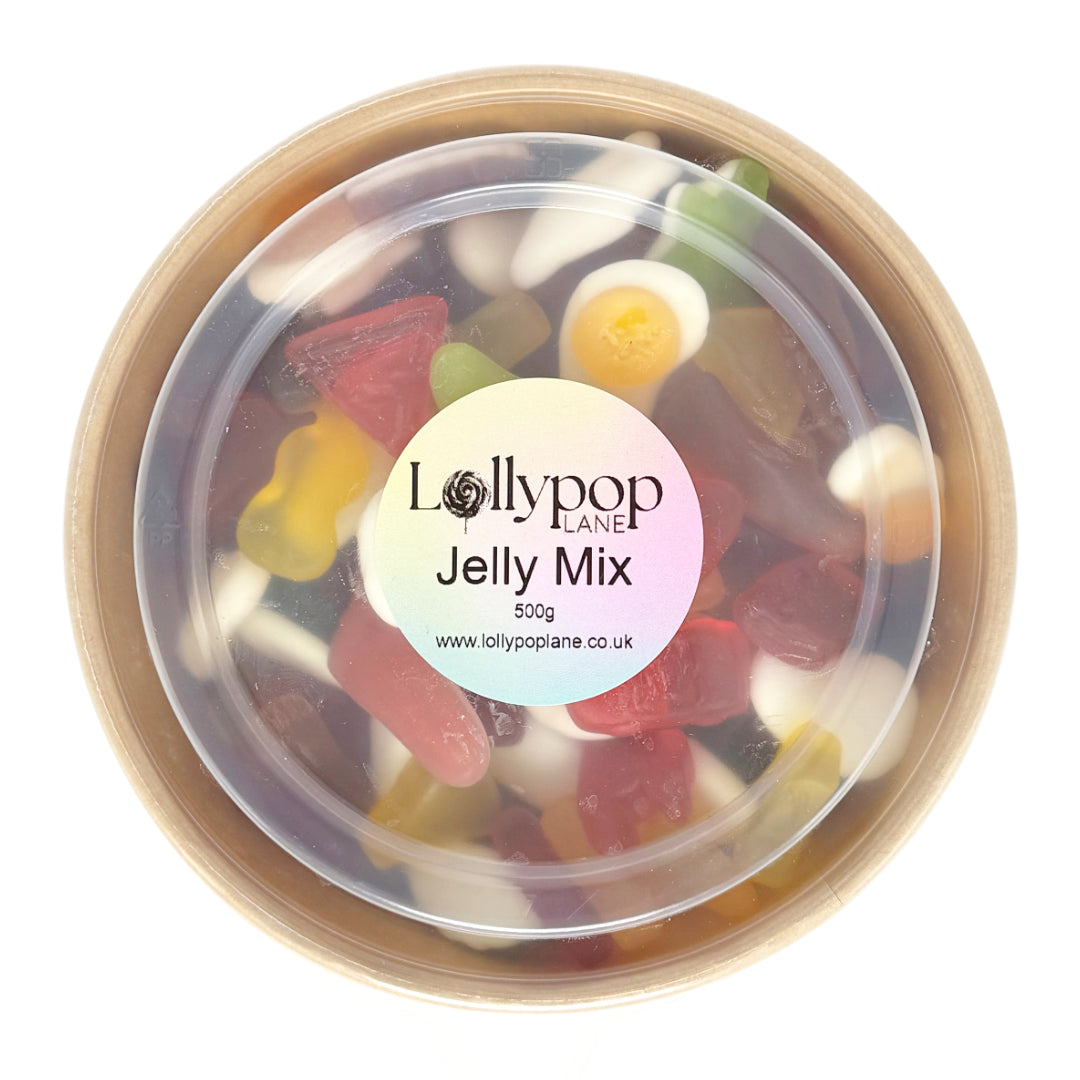 Lollypop Lane Jelly Mix 500g Bowl viewed from the top