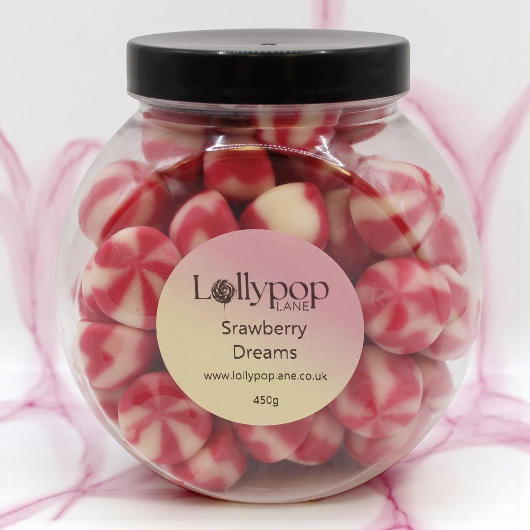 Strawberry Twist Kisses Mini Sweet Jar - 450g