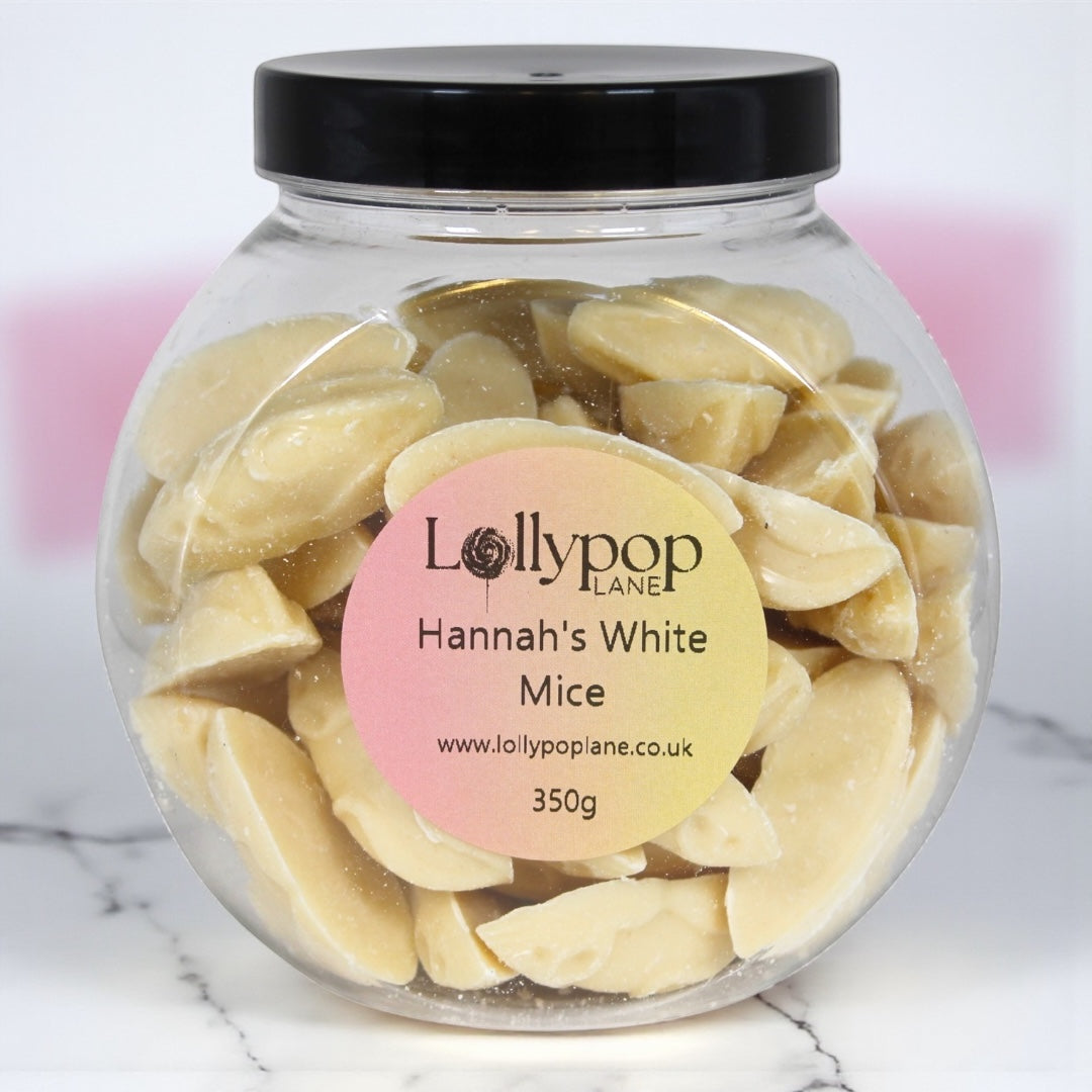 Hannah's Chocolate White Mice Mini Sweet Jar - 350g