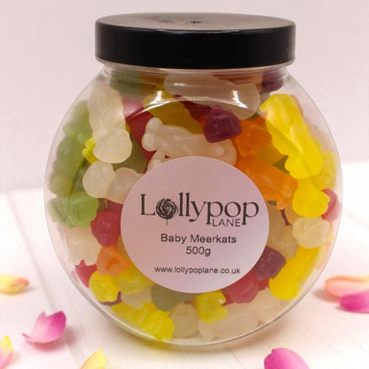 Baby meerkat sweets in a jar