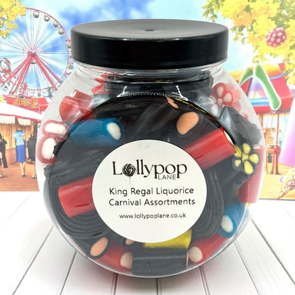 King Regal Liquorice Carnival Assortments Mini Sweet Jar